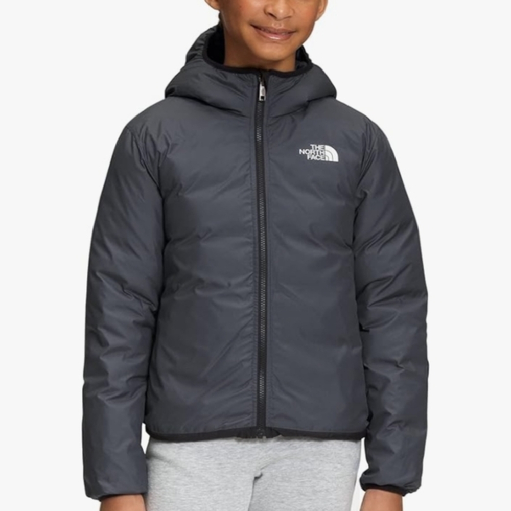 The North Face Reversible North Down Hooded Jacket - Girls' TNF Black Small